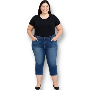 Torrid 18 Blue Super Soft High Rise Crop Midfit Super Skinny Jeans Denim Y2K